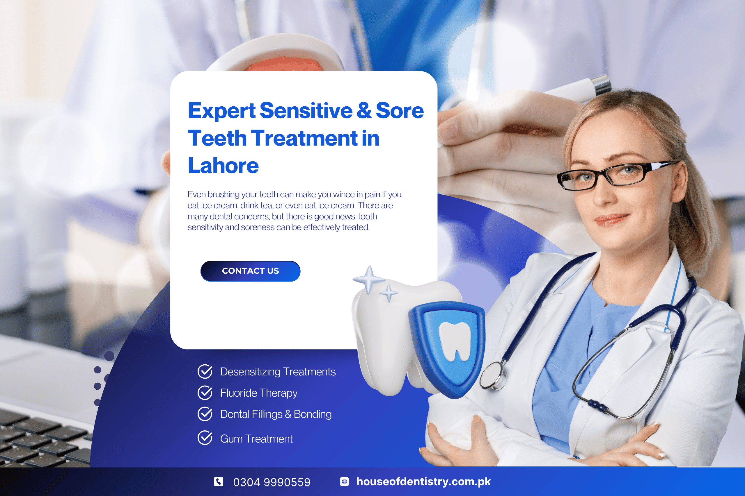 Sensitive & Sore Teeth Treatment in Lahore