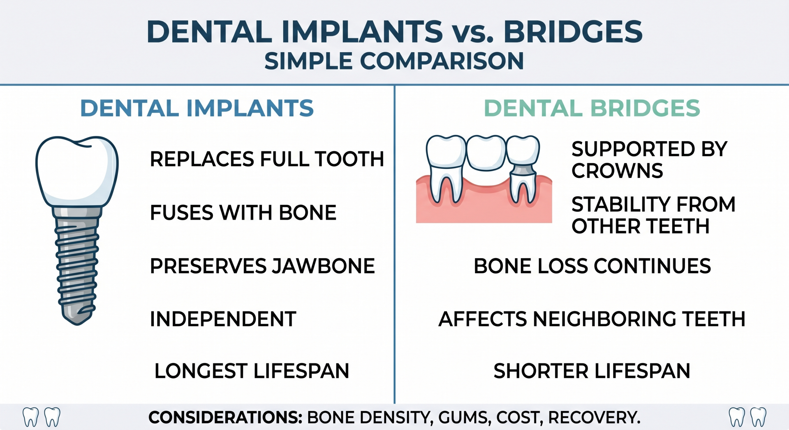 Dental Implants vs. Bridges: Which Option Offers Better Long-Term Stability?