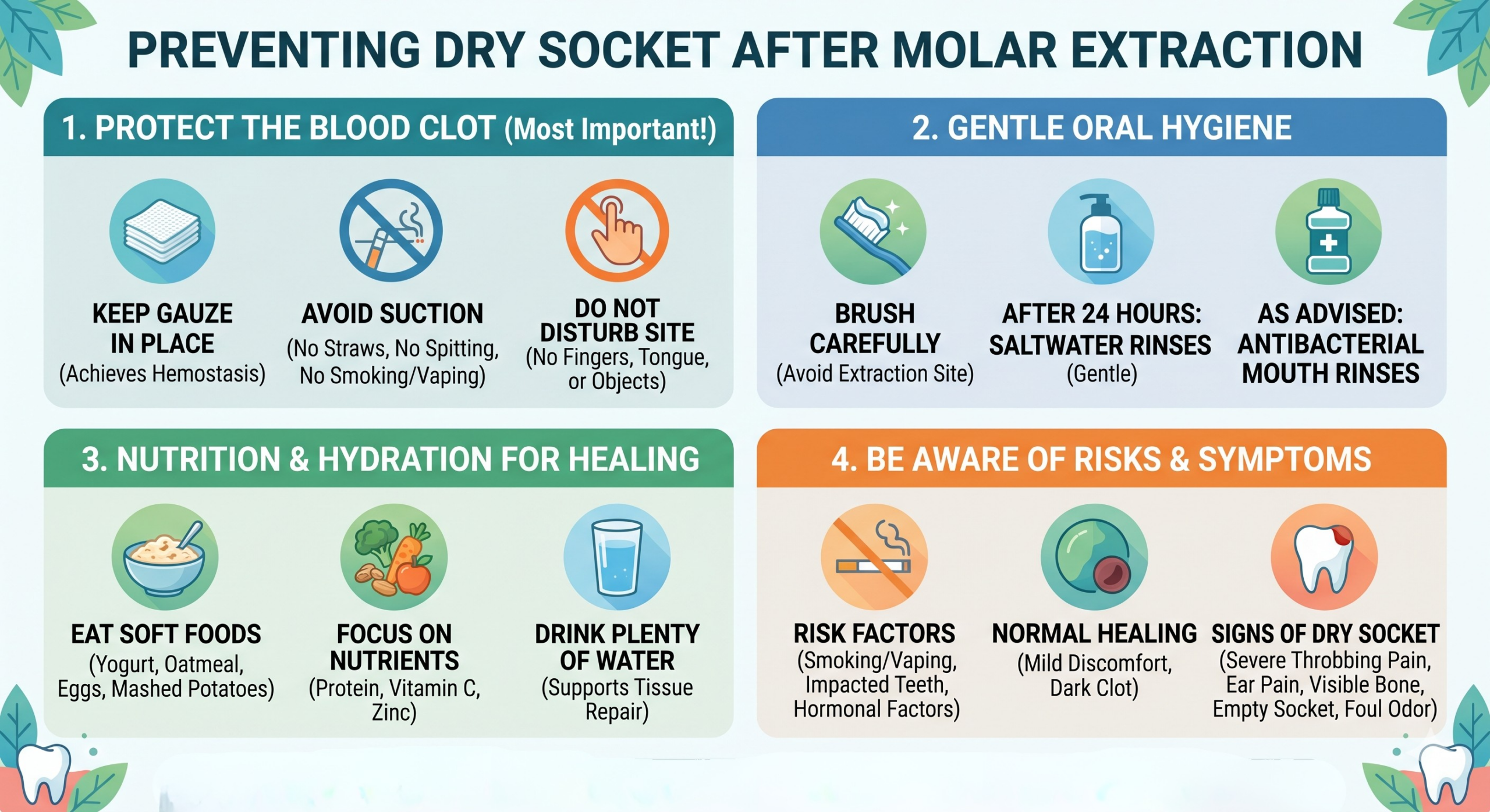 How to Prevent Dry Socket Following a Molar Extraction